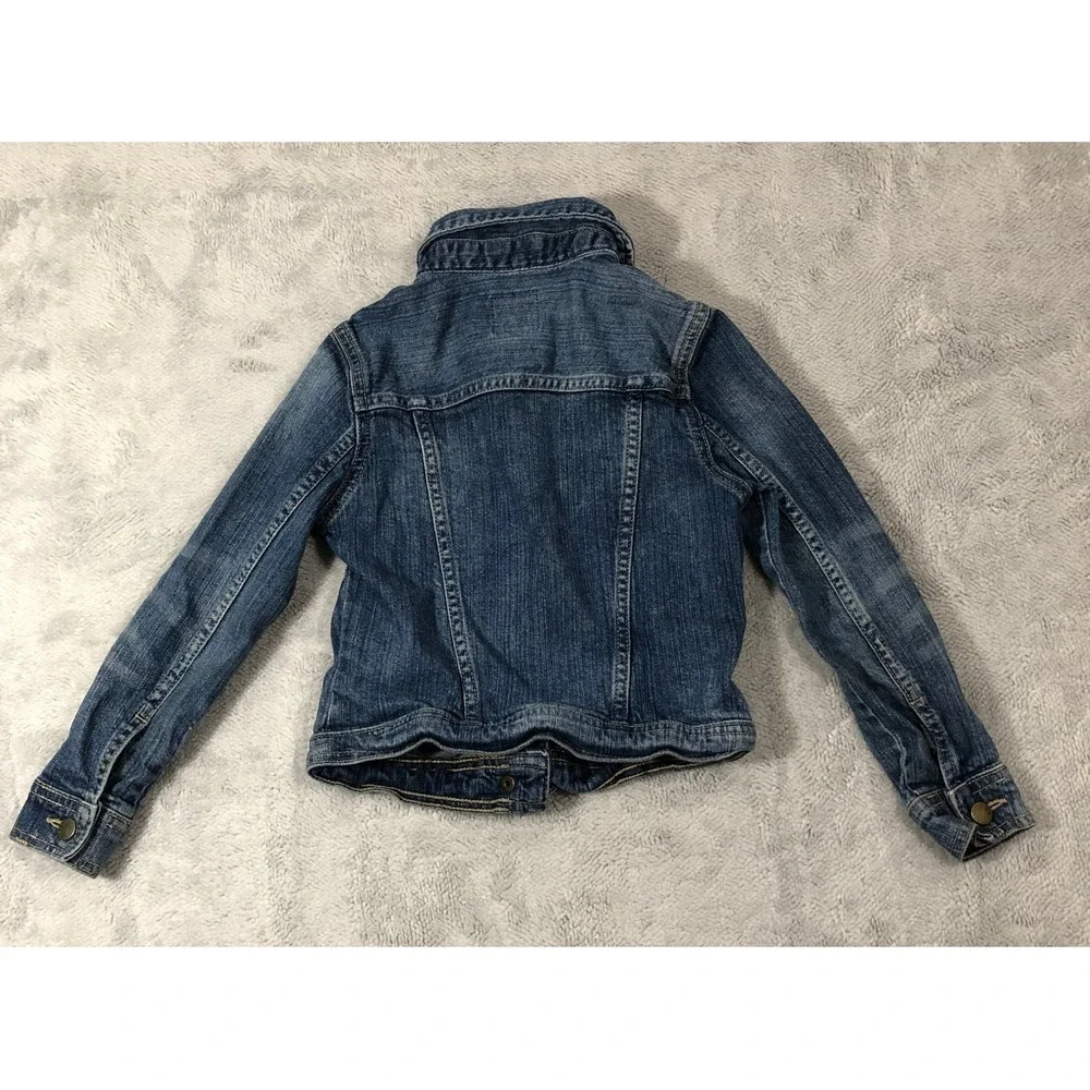 GapKids Jean Jacket Girls Small UK 6-7 Denim Blue Classic Trucker Snap 613455-00